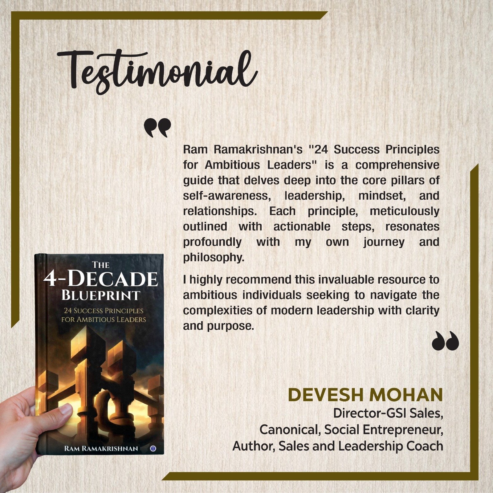 Testimonial post Devesh